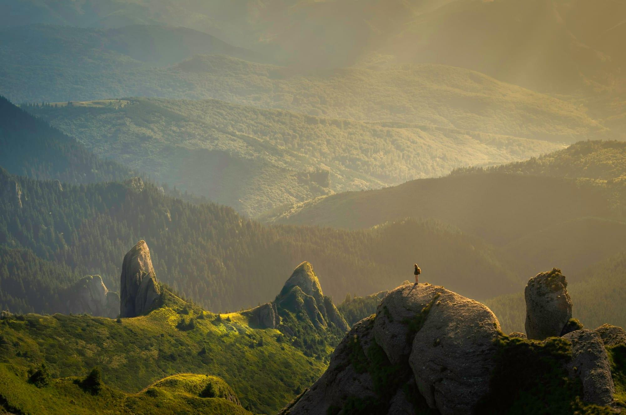 Hero — long-exposure landscape at blue hour
